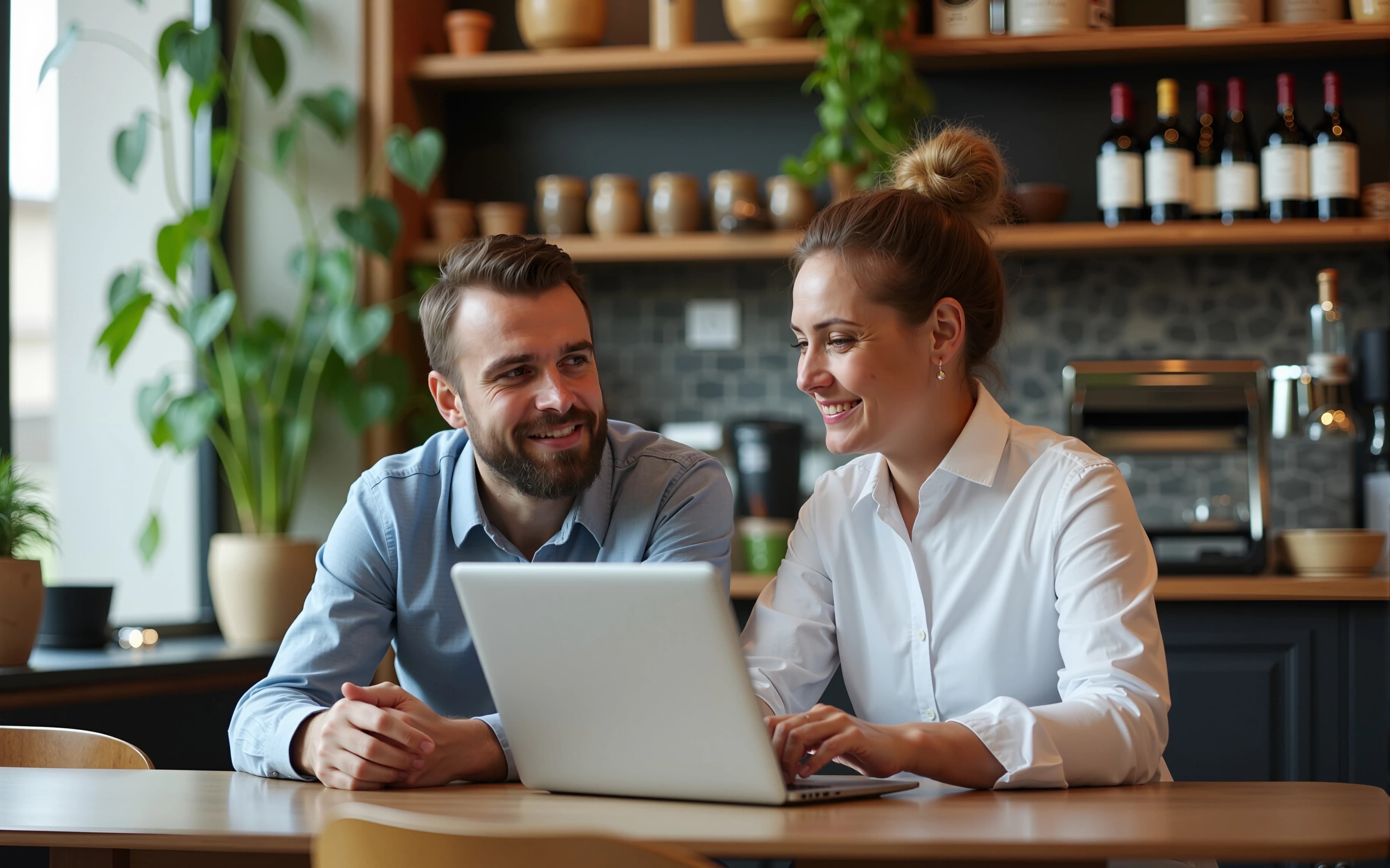 Échange avec un commerçant